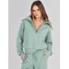 imageANRABESS Women 2 Piece Outfits 2025 Fall Fashion Airport Wide Leg Pants Lounge Set Leisure Travel Vacation Clothes SweatsuitsPea Green