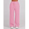 imageANRABESS Women 2 Piece Outfits 2025 Fall Fashion Airport Wide Leg Pants Lounge Set Leisure Travel Vacation Clothes SweatsuitsPink