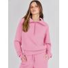 imageANRABESS Women 2 Piece Outfits 2025 Fall Fashion Airport Wide Leg Pants Lounge Set Leisure Travel Vacation Clothes SweatsuitsPink