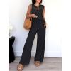 imageANRABESS Women 2 Piece Summer Outfits 2025 Crochet Sweater Vest Wide Leg Pants Lounge Matching Sets Travel Vacation ClothesBlack