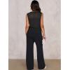 imageANRABESS Women 2 Piece Summer Outfits 2025 Crochet Sweater Vest Wide Leg Pants Lounge Matching Sets Travel Vacation ClothesBlack
