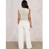 imageANRABESS Women 2 Piece Summer Outfits 2025 Crochet Sweater Vest Wide Leg Pants Lounge Matching Sets Travel Vacation ClothesCreamy White