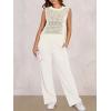 imageANRABESS Women 2 Piece Summer Outfits 2025 Crochet Sweater Vest Wide Leg Pants Lounge Matching Sets Travel Vacation ClothesCreamy White