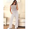 imageANRABESS Women 2 Piece Summer Outfits 2025 Crochet Sweater Vest Wide Leg Pants Lounge Matching Sets Travel Vacation ClothesLight Khaki