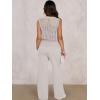 imageANRABESS Women 2 Piece Summer Outfits 2025 Crochet Sweater Vest Wide Leg Pants Lounge Matching Sets Travel Vacation ClothesLight Khaki