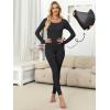 imageANRABESS Women Lightweight See Through Sexy Thermal Underwear Sets Fall Ultra Stretchy 2 Piece Pajamas Lounge Basic Layer SetBlack