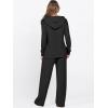imageANRABESS Womens 2 Piece Lounge Pajama Sets Ribbed Knit Long Sleeve Hoodies Tops Matching Pants Casual Fall Sleepwear OutfitsBlack