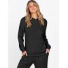 imageANRABESS Womens 2 Piece Lounge Pajama Sets Ribbed Knit Long Sleeve Hoodies Tops Matching Pants Casual Fall Sleepwear OutfitsBlack