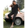 imageANRABESS Womens 2 Piece Outfits 34 Batwing Sleeve Top Wide Leg Crop Pants Sets 2025 Summer Beach Travel Lounge Set ClothesBlack