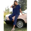 imageANRABESS Womens 2 Piece Outfits 34 Batwing Sleeve Top Wide Leg Crop Pants Sets 2025 Summer Beach Travel Lounge Set ClothesNavy