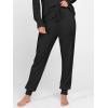 imageANRABESS Womens 2 Piece Outfits Pajama Sets Long Sleeve Henley Tops Sweatpants Matching Lounge Set 2025 Fall Pj SleepwearBlack