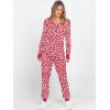 imageANRABESS Womens 2 Piece Outfits Pajama Sets Long Sleeve Henley Tops Sweatpants Matching Lounge Set 2025 Fall Pj SleepwearDiverse Love Floral