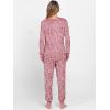 imageANRABESS Womens 2 Piece Outfits Pajama Sets Long Sleeve Henley Tops Sweatpants Matching Lounge Set 2025 Fall Pj SleepwearPink Dot Floral
