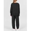 imageANRABESS Womens 2 Piece Outfits Sweatsuits Oversized Sweatshirts Barrel Pants Matching Lounge Sets 2025 Fall Travel ClothesBlack