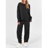 imageANRABESS Womens 2 Piece Outfits Sweatsuits Oversized Sweatshirts Barrel Pants Matching Lounge Sets 2025 Fall Travel ClothesBlack