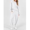 imageANRABESS Womens 2 Piece Outfits Sweatsuits Oversized Sweatshirts Barrel Pants Matching Lounge Sets 2025 Fall Travel ClothesLight Grey