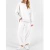 imageANRABESS Womens 2 Piece Outfits Sweatsuits Oversized Sweatshirts Barrel Pants Matching Lounge Sets 2025 Fall Travel ClothesWhite