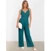 imageANRABESS Jumpsuits for Women 2025 Summer Dressy Spaghetti Strap Ribbed V Neck Wide Leg Overalls Flowy Romper Jumpers OutfitsLake Blue
