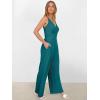 imageANRABESS Jumpsuits for Women 2025 Summer Dressy Spaghetti Strap Ribbed V Neck Wide Leg Overalls Flowy Romper Jumpers OutfitsLake Blue