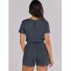 imageANRABESS Romper for Women Short Sleeve Summer Tshirt One Piece Jumpsuit Beach Vacation Travel Outfits 2025 Dressy ClothesDark Grey