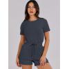imageANRABESS Romper for Women Short Sleeve Summer Tshirt One Piece Jumpsuit Beach Vacation Travel Outfits 2025 Dressy ClothesDark Grey