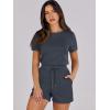imageANRABESS Romper for Women Short Sleeve Summer Tshirt One Piece Jumpsuit Beach Vacation Travel Outfits 2025 Dressy ClothesDark Grey