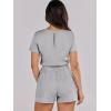 imageANRABESS Romper for Women Short Sleeve Summer Tshirt One Piece Jumpsuit Beach Vacation Travel Outfits 2025 Dressy ClothesLight Grey