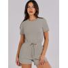 imageANRABESS Romper for Women Short Sleeve Summer Tshirt One Piece Jumpsuit Beach Vacation Travel Outfits 2025 Dressy ClothesLight Khaki