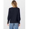 imageANRABESS Sweaters for Women Long Sleeve Crewneck Casual Loose Wool Blend Soft Knit Pullover Tops 2025 Fall Fashion OutfitsNavy Blue
