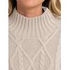 imageANRABESS Sweaters for Women Oversized Long Sleeve Turtleneck Cable Knit Casual Loose Pullover Tops 2025 Fall Trendy OutfitsYellow Apricot