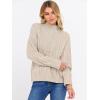 imageANRABESS Sweaters for Women Oversized Long Sleeve Turtleneck Cable Knit Casual Loose Pullover Tops 2025 Fall Trendy OutfitsYellow Apricot