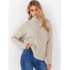 imageANRABESS Sweaters for Women Oversized Long Sleeve Turtleneck Cable Knit Casual Loose Pullover Tops 2025 Fall Trendy OutfitsYellow Apricot