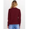 imageANRABESS Sweaters for Women Short Length Loose Fit Lightweight Long Sleeve Crewneck Knit Basic Sweater 2025 Fall OutfitsRed