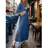 imageANRABESS Women Long Sleeve Dresses 2025 Fall Casual Crewneck Loose Fit Split Flowy WrinkleFree Travel Vacation Maxi DressDeep Blue