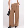 imageANRABESS Women Wide Leg Dress Pants Lightweight High Waisted Business Casual Trousers Dressy Office Work Palazzo Pants SlacksTan