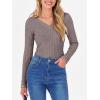 imageANRABESS Womens Long Sleeve Shirts V Neck Ribbed Knit Slim Fit Lightweight Sweater 2025 Fall Dressy Casual Travel Work TopsCool Ash Brown