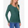 imageANRABESS Womens Long Sleeve Shirts V Neck Ribbed Knit Slim Fit Lightweight Sweater 2025 Fall Dressy Casual Travel Work TopsGreen