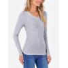 imageANRABESS Womens Long Sleeve Shirts V Neck Ribbed Knit Slim Fit Lightweight Sweater 2025 Fall Dressy Casual Travel Work TopsGrey