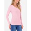 imageANRABESS Womens Long Sleeve Shirts V Neck Ribbed Knit Slim Fit Lightweight Sweater 2025 Fall Dressy Casual Travel Work TopsPink