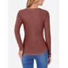 imageANRABESS Womens Long Sleeve Shirts V Neck Ribbed Knit Slim Fit Lightweight Sweater 2025 Fall Dressy Casual Travel Work TopsRust Orange