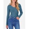 imageANRABESS Womens Long Sleeve Shirts V Neck Ribbed Knit Slim Fit Lightweight Sweater 2025 Fall Dressy Casual Travel Work TopsTeal