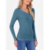 imageANRABESS Womens Long Sleeve Shirts V Neck Ribbed Knit Slim Fit Lightweight Sweater 2025 Fall Dressy Casual Travel Work TopsTeal