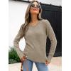 imageANRABESS Womens Long Sleeve Sweaters Wool Blend Crew Neck Hollow Out Business Casual Work Tops 2025 Fall OutfitsAlmond