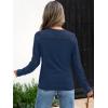 imageANRABESS Womens Long Sleeve Sweaters Wool Blend Crew Neck Hollow Out Business Casual Work Tops 2025 Fall OutfitsDark Teal