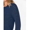 imageANRABESS Womens Long Sleeve Sweaters Wool Blend Crew Neck Hollow Out Business Casual Work Tops 2025 Fall OutfitsDark Teal