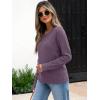 imageANRABESS Womens Long Sleeve Sweaters Wool Blend Crew Neck Hollow Out Business Casual Work Tops 2025 Fall OutfitsGrey Purple