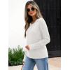 imageANRABESS Womens Long Sleeve Sweaters Wool Blend Crew Neck Hollow Out Business Casual Work Tops 2025 Fall OutfitsWhite