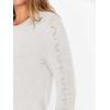 imageANRABESS Womens Long Sleeve Sweaters Wool Blend Crew Neck Hollow Out Business Casual Work Tops 2025 Fall OutfitsWhite