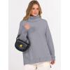 imageANRABESS Womens Oversized Turtleneck Sweaters Casual Fall Long Sleeve Knit Spilt Hem Tunic Pullover Tops 2025 Winter OutfitsGrey