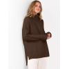 imageANRABESS Womens Oversized Turtleneck Sweaters Casual Fall Long Sleeve Knit Spilt Hem Tunic Pullover Tops 2025 Winter OutfitsMocha